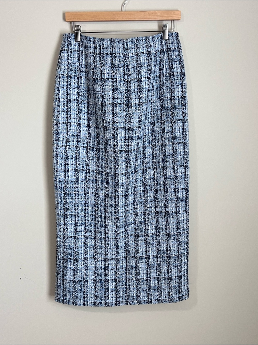 Tuckernuck Blue Tweed Dorset Midi Cynthia Skirt EUC Size Medium - Picture 4 of 9